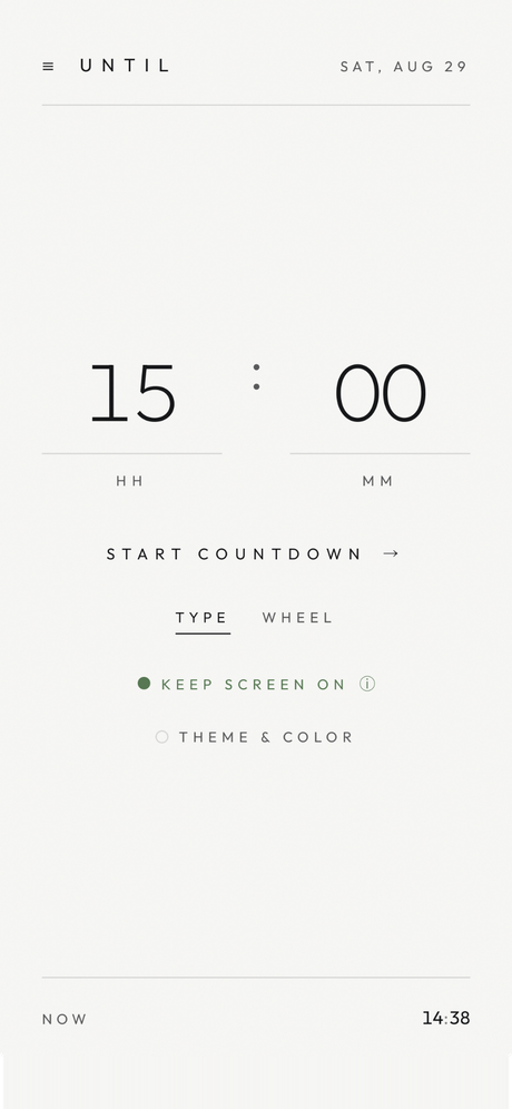 Setting the end time